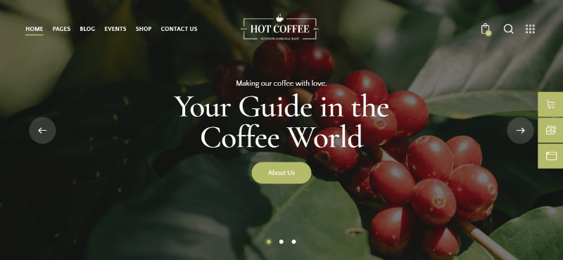 hot coffee wordpress theme