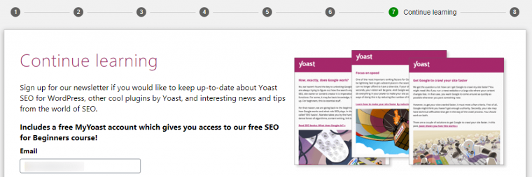 yoast seo wizard learning